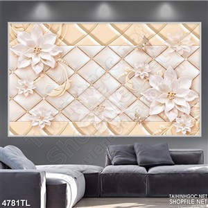 Tranh lụa 3D nghệ thuật psd