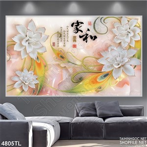 Tranh hoa giả ngọc đẹp