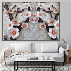 Tranh lụa hoa đẹp in uv