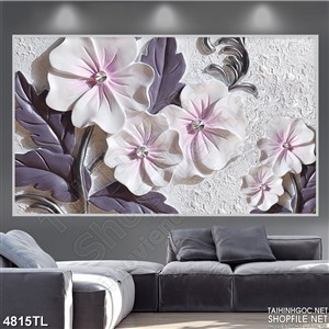 Tranh hoa điêu khắc jpg