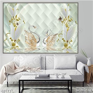 Tranh in tường mới nhất thiên nga