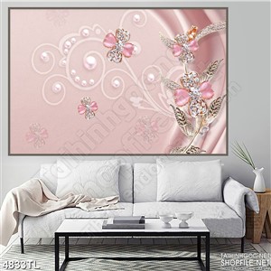 Tranh lụa hồng đẹp