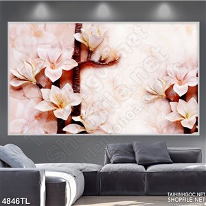 Tranh lụa psd hoa lan