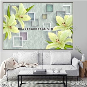 Tranh hoa lily vàng