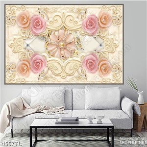 Tranh in gạch hoa hồng mới nhất