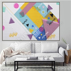 Tranh họa tiết khối psd