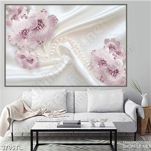 Tranh lụa hoa tím đẹp