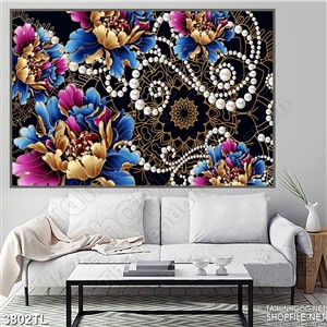 Tranh lụa in canvas nghệ thuật 5D