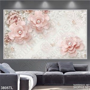 Tranh lụa hoa hồng phớt đẹp nhất