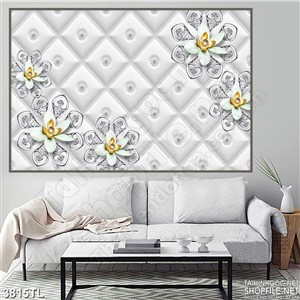 Tranh đẹp in uv décor hoa