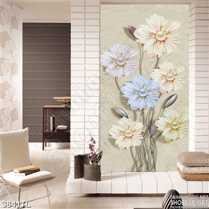 Tranh khổ dọc hoa ngọc trai đẹp 3D