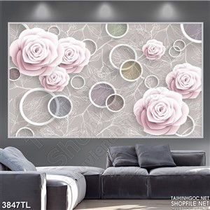 Tranh décor hoa hồng đẹp