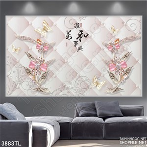 Tranh in tường hoa trang trí đẹp