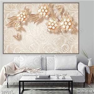 Tranh hoa vàng ngọc trai mới nhất