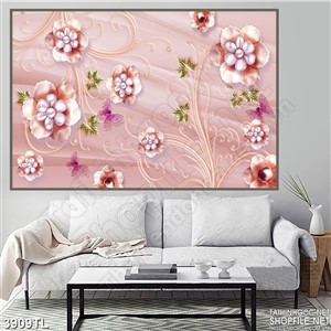 Tranh hoa ngọc trai đẹp