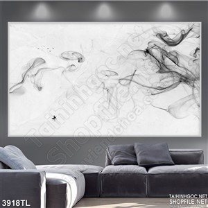 Tranh lụa khói mờ đẹp nghệ thuật