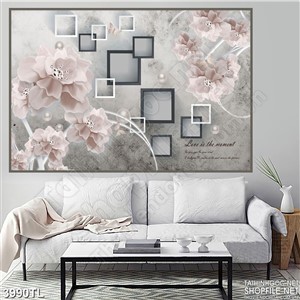 Tranh hoa đẹp trang trí ô vuông