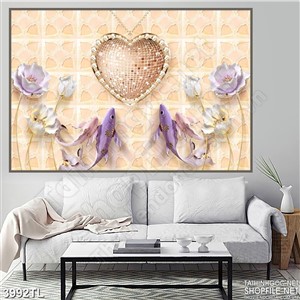 Tranh hoa anh túc và trái tim ngọc