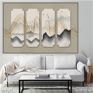 Tranh in tường thủy mặc