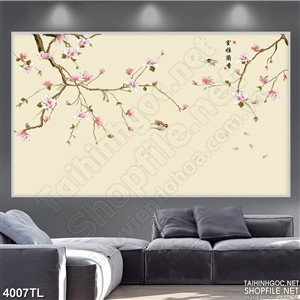 Tranh in hoa đào đẹp nhất