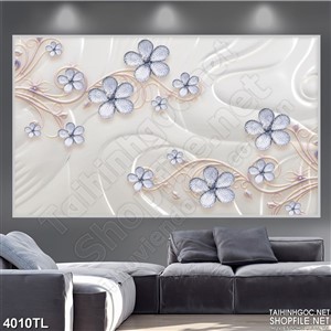 Tranh in tường hoa lan ngọc