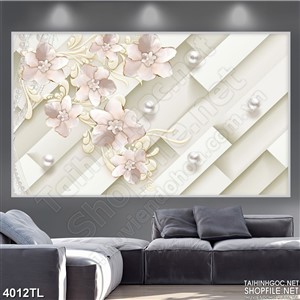 Tranh in uv hoa đẹp trang trí