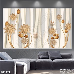 Tranh hoa vàng trang sức psd