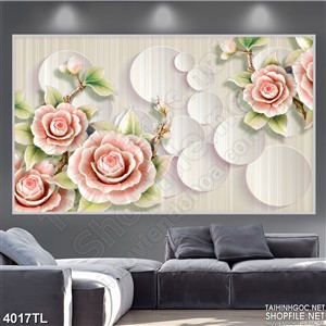 Tranh hoa hồng psd