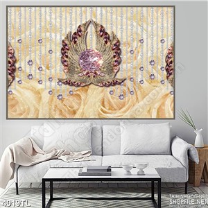 Tranh lụa hoa trang trí đẹp psd