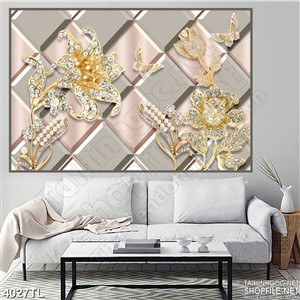 Tranh hoa trang sức 3D