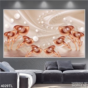 Tranh hoa ngọc trai đẹp psd