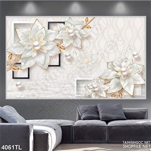 Tranh hoa cúc trắng trang trí mới nhất