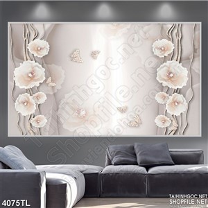 Tranh đẹp hoa giả ngọc trang trí 4D