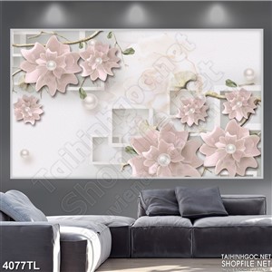 Tranh đẹp hoa hồng ngọc trang trí