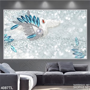 Tranh thiên nga trang sức nghệ thuật