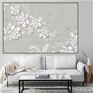 Tranh hoa lan ngọc trắng