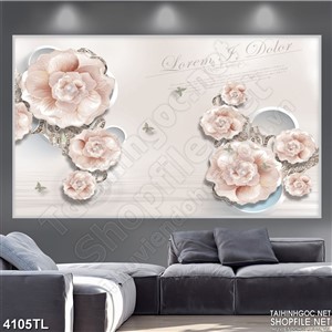 Tranh hoa ngọc trang sức psd