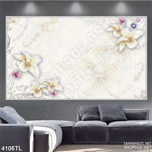 Tranh lụa hoa mộc lan mới nhất