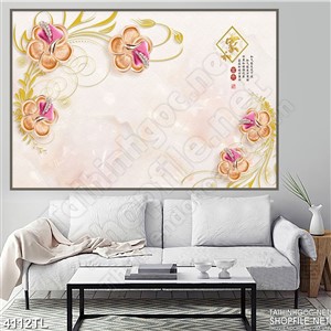 Tranh hoa lan trang sức psd