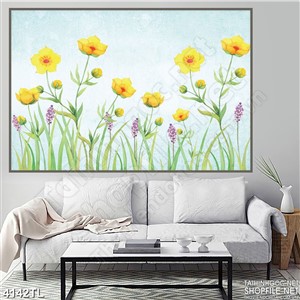 Tranh hoa vàng nở rộ