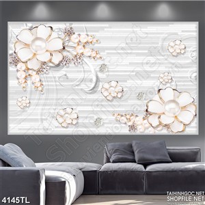 Tranh in hoa ngọc trai mới nhất