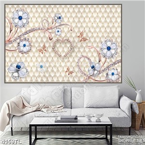 Tranh ngọc xanh hoa trang trí