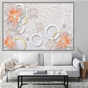 Tranh lụa hoa lan ngọc cam