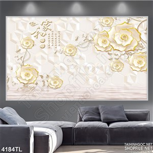 Tranh hoa hồng ngọc sứ