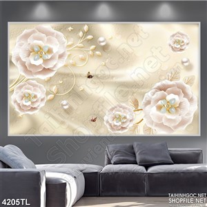 Tranh hoa đẹp trang trí psd