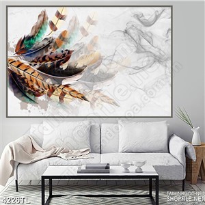 Tranh chim công lông đuôi psd