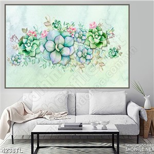 Tranh lụa màu nước hoa sen đá