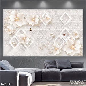 Tranh hoa lan ngọc đẹp