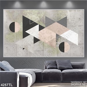 Tranh lụa hình khối đẹp