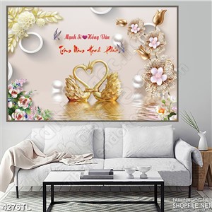 Tranh in tường trăm năm hạnh phúc